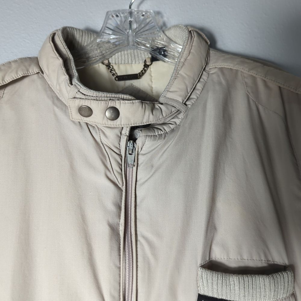 Vintage Members Only Tan Insulated Bomber Jacket Size 42 - Picture 3 of 10